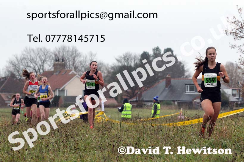 Womens under-17s and under-20s, 2021 North Eastern Cross Country Championships, Sedgefield. Photo: David T. Hewitson/Sports for All Pics